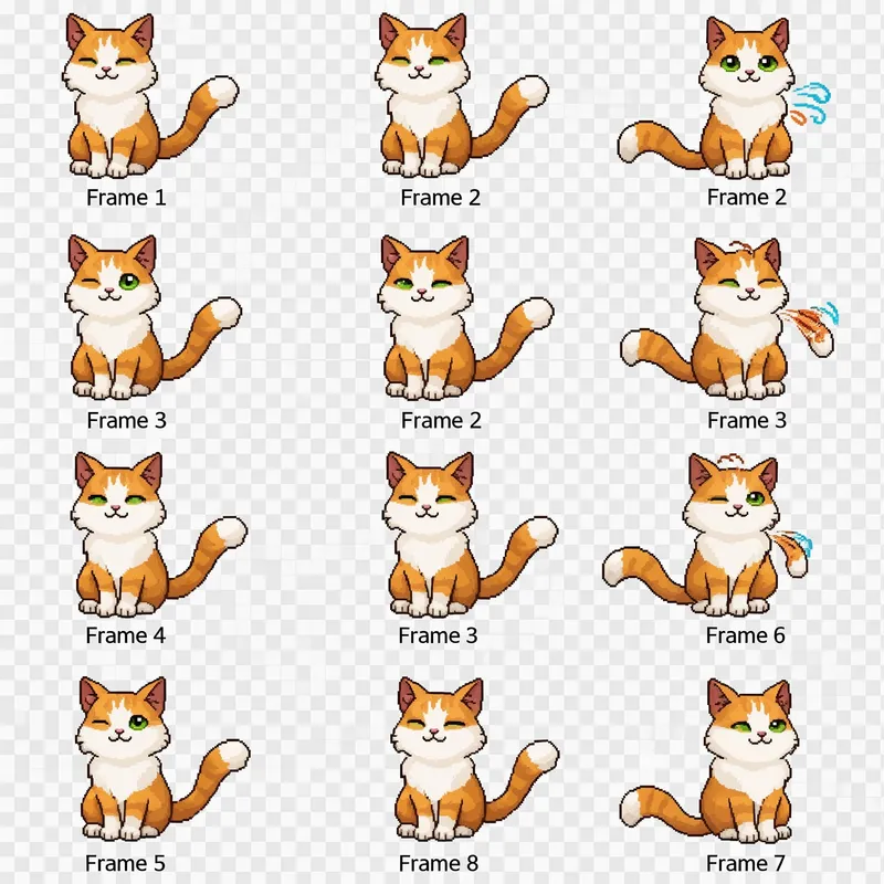 Cat Idle Animation Spritesheet