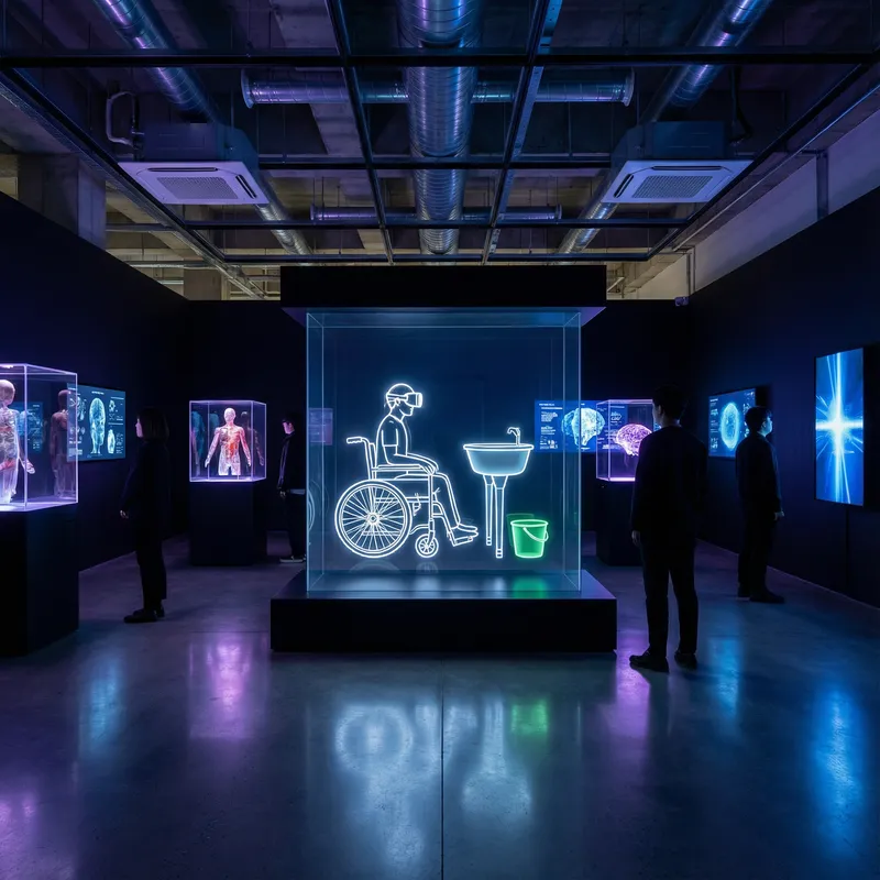 Futuristic Art Gallery: Immersive Tech Experience