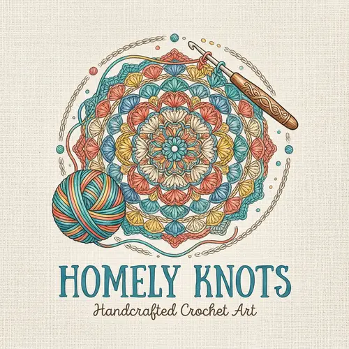 Unique Crochet Logo Design | Handmade Crochet Art