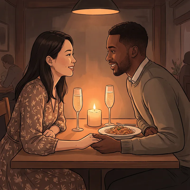 Dreamy and Happy Date Scene