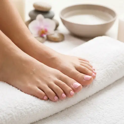 Beautiful Women's Feet with Perfect Pedicure