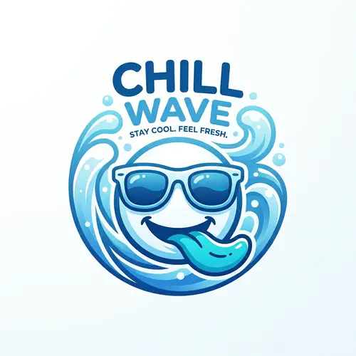 Cool and Fresh Logo Design with Sunglasses and Tongue | Chill Breeze Vibes