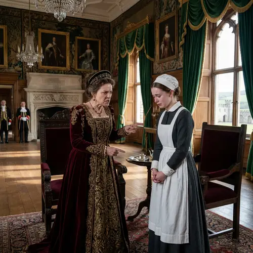 Angry Queen and Her Maid in the Palace