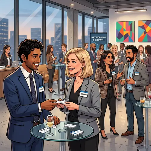 Professional Networking Event with Diverse Participants