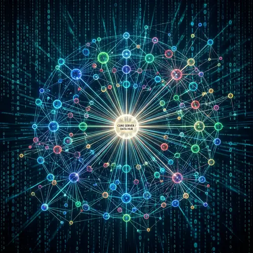 Explore the Intricate Computer Network Visualization