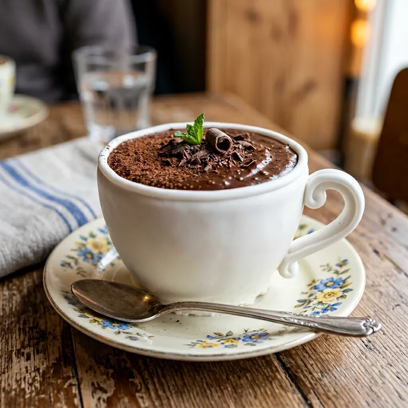 Cup-Shaped Dessert: White and Brown Delight Cup-Shaped Dessert: White and Brown Delight