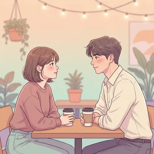 Elegant Webtoon Illustration of a Confident Woman