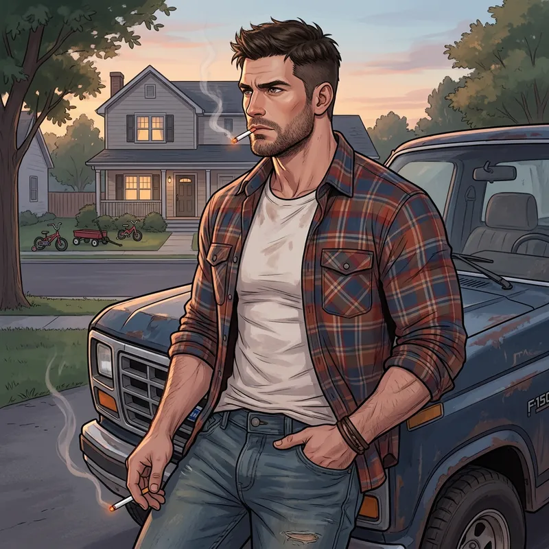 Emotional Korean Manhwa Illustration of Declan Wood