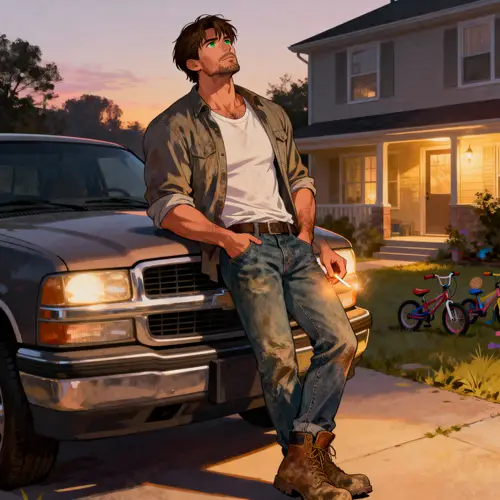 Emotional Korean Manhwa Illustration of Declan Wood