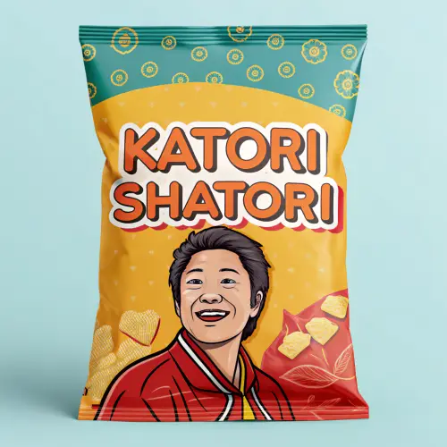 Katori Shatori Snacks: Unique Packet Design