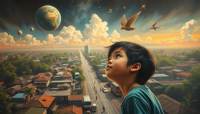 Child in Space Observes Ponorogo's Vibrant Art Child in Space Observes Ponorogo's Vibrant Art