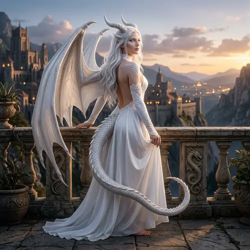 Enchanting Dragon Demihuman Female Character Design