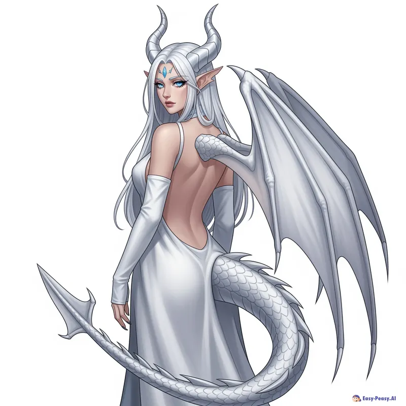 Enchanting Dragon Demihuman Female Character Design