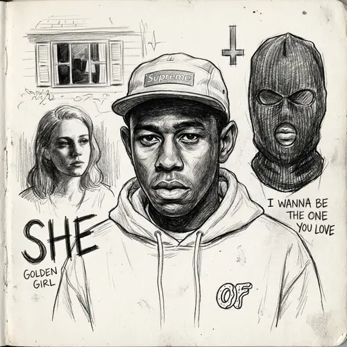 Graphite Drawing Inspired by Tyler The Creator's 'She'