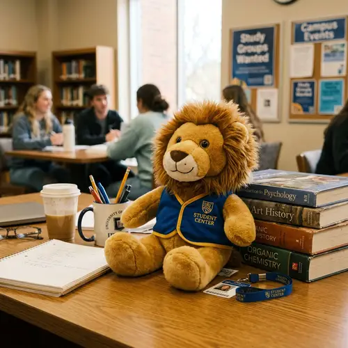 Student Center Lion Mascot - Friendly & Welcoming