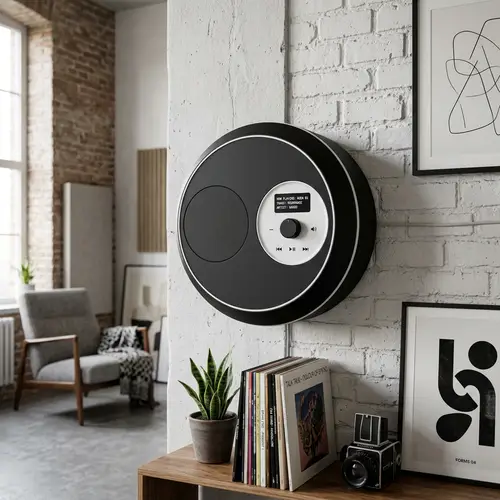 Modern Minimalistic Stereo Music System - Artistic Design