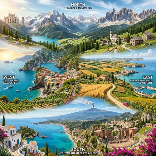 Scenic Views of Italy from All Directions