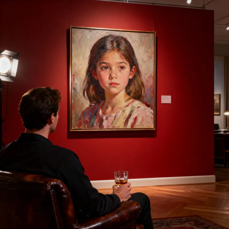 Elegant Oil Painting: A Captivating Scene