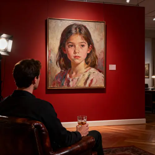 Elegant Oil Painting: A Captivating Scene