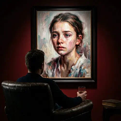 Elegant Oil Painting: A Captivating Scene