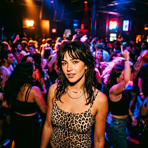 Cinematic Y2K Leopard Print Headshot