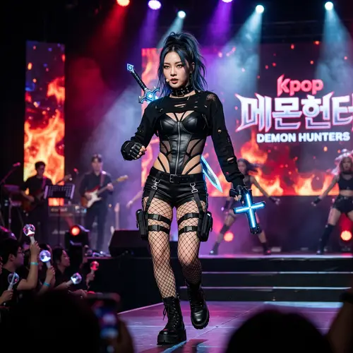 Zoey from Kpop Demon Hunters in a G String