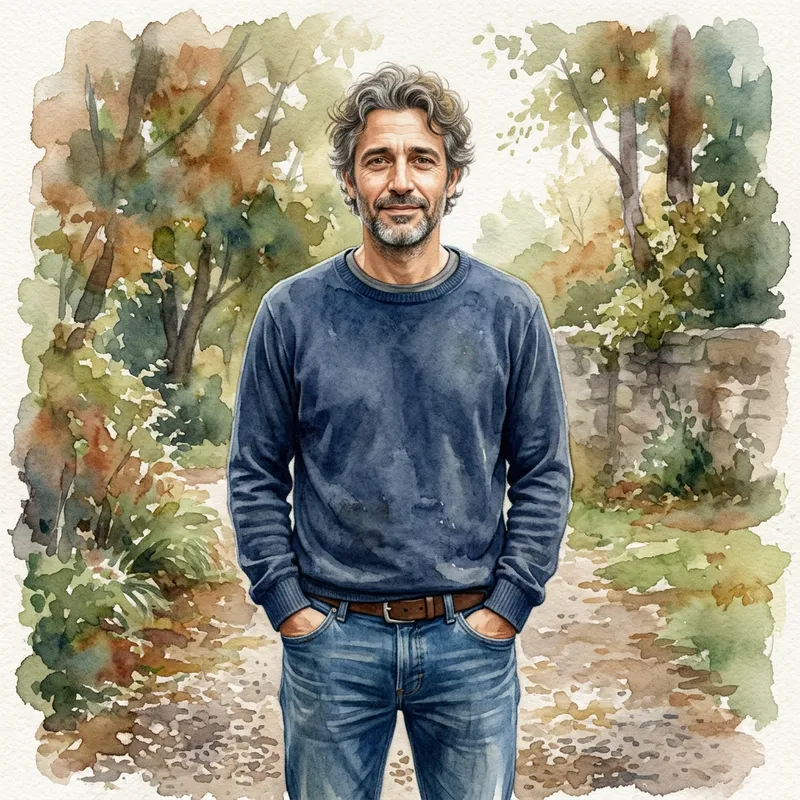 Naira's Father: A Hyperrealistic Watercolor Portrait Naira's Father: A Hyperrealistic Watercolor Portrait
