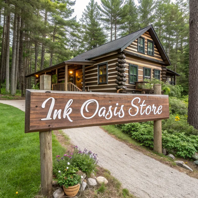 Ink Oasis Store: Unique Log Cabin Goods