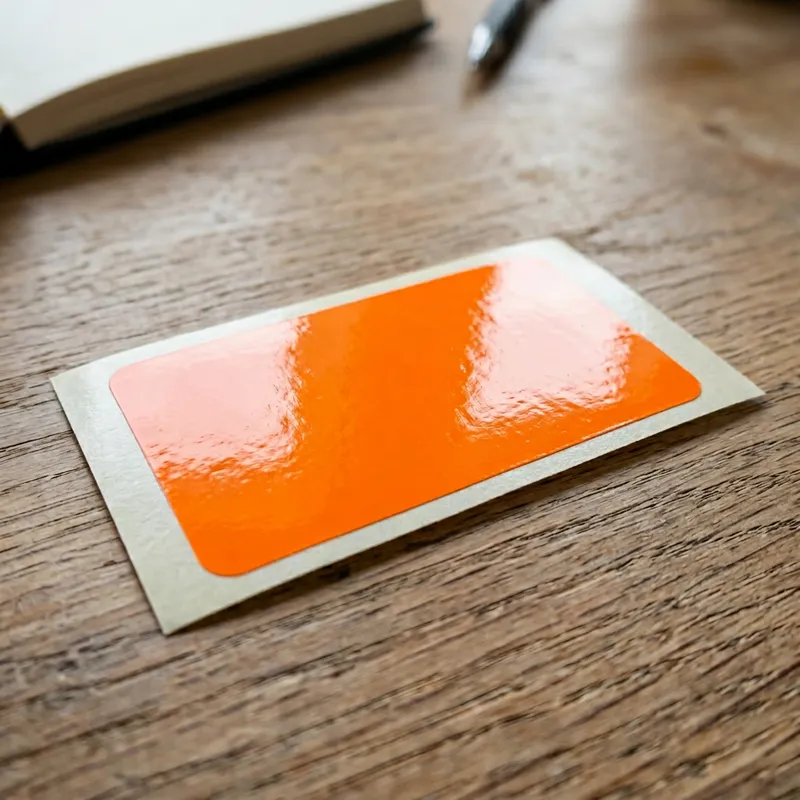 Vivid Orange Peel-Off Sticker