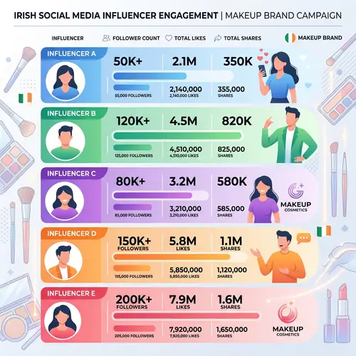 Social Media Influencers in Ireland Engagement Graph | Sculpted by Aimee