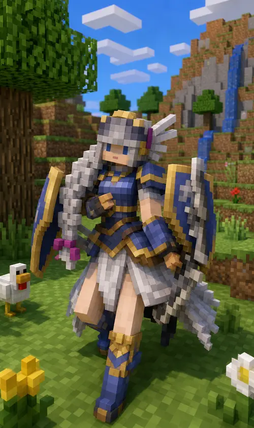 Minecraft Voxel Art: Nostalgic Sandbox Game Design