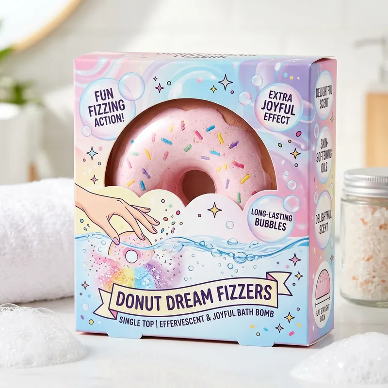 Original Donut-Shaped Bath Bomb Graphic with Unique Design Original Donut-Shaped Bath Bomb Graphic with Unique Design