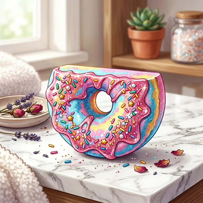 Donut Bath Bomb Graphic for Packaging | Creative Design Donut Bath Bomb Graphic for Packaging | Creative Design