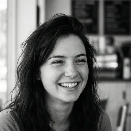 Natural Beauty: Young Brunette in Black and White Portrait