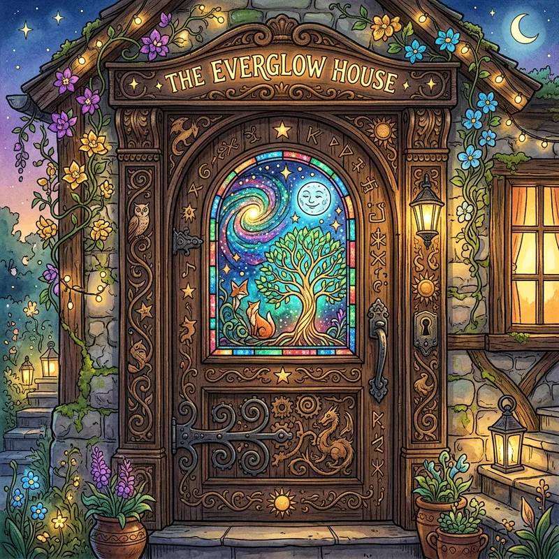 Vibrant Enchanted Door of Magical Family's House