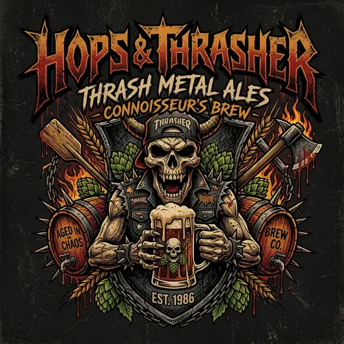 Thrash Metal Beer Logo Design | Artwork Showcase