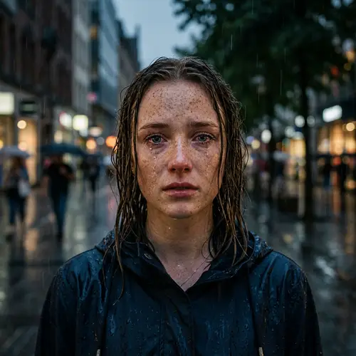 Emotional Portrait of Young Freckled Woman in 4K Resolution