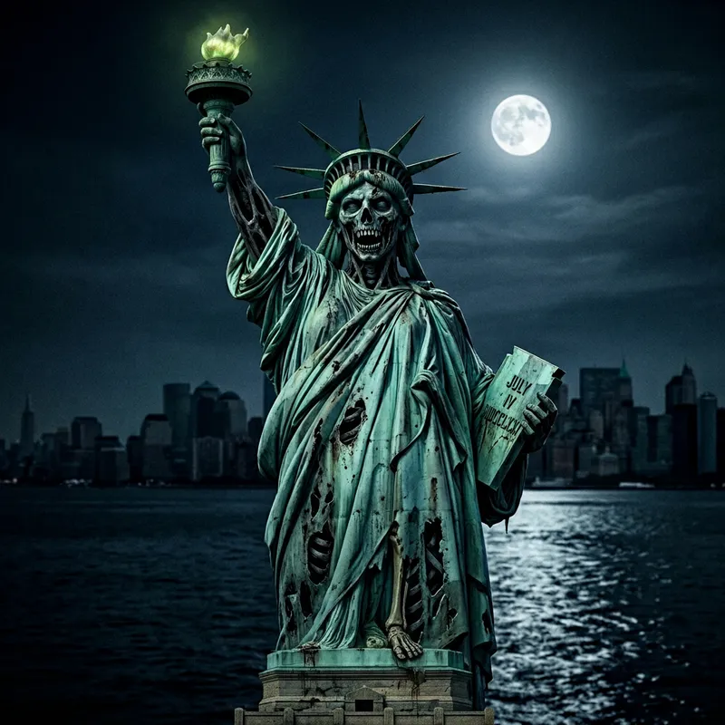 Lady Liberty Zombie - Full Body Disfigurement