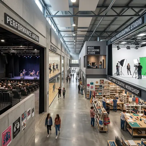 Versatile Arts Hall for Performances & Studios