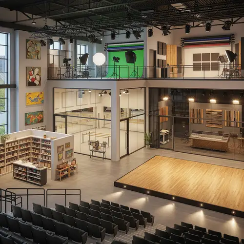 Versatile Arts Hall for Performances & Studios