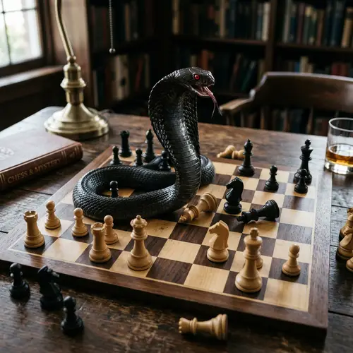 Black Cobra on Chess Board: Intriguing Merge of Game and Serpent
