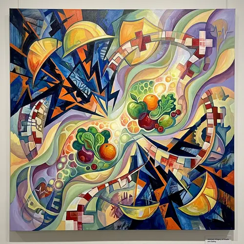 Health and Safety Abstract Art - Vibrant Interpretations