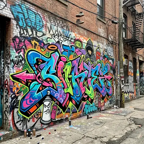 Vibrant Urban Graffiti Art | Edgy Street Culture
