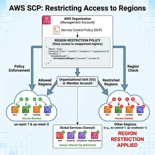 AWS Region Access Restriction via Service Control Policies