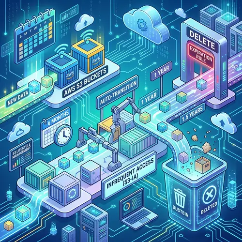 AWS S3 Object Transition: Infrequent Access & Deletion in 2 Years