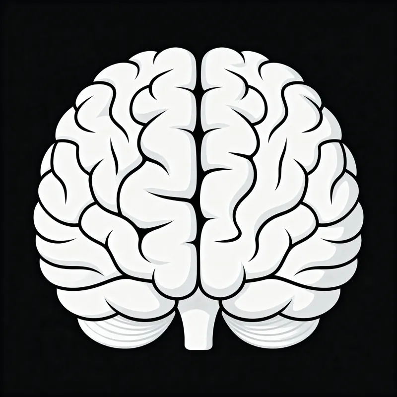 White Brain Vector Art for Creative Projects