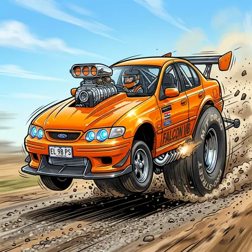 Vivid 1998 EL Ford Falcon Pro-Street Illustration