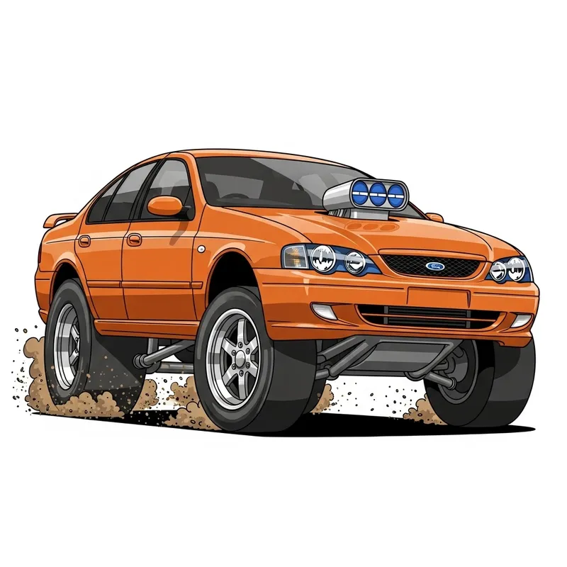 Vivid 1998 EL Ford Falcon Pro-Street Illustration