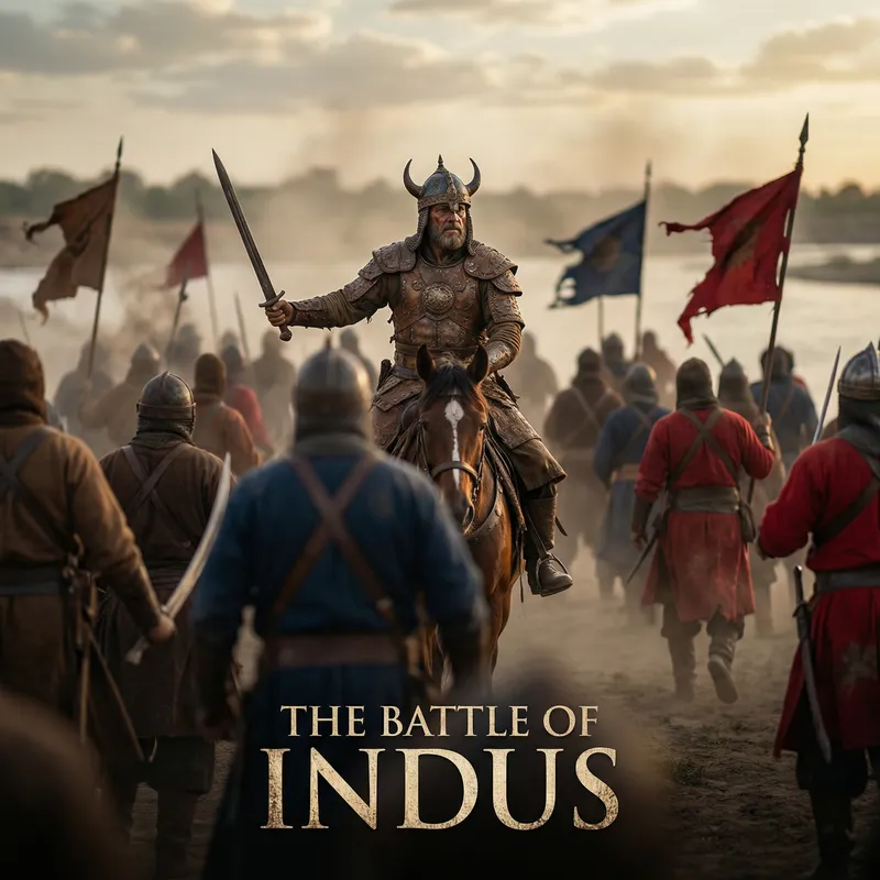 Battle of Indus: Cinematic Rendition of Historical Epic - Detailed Scene