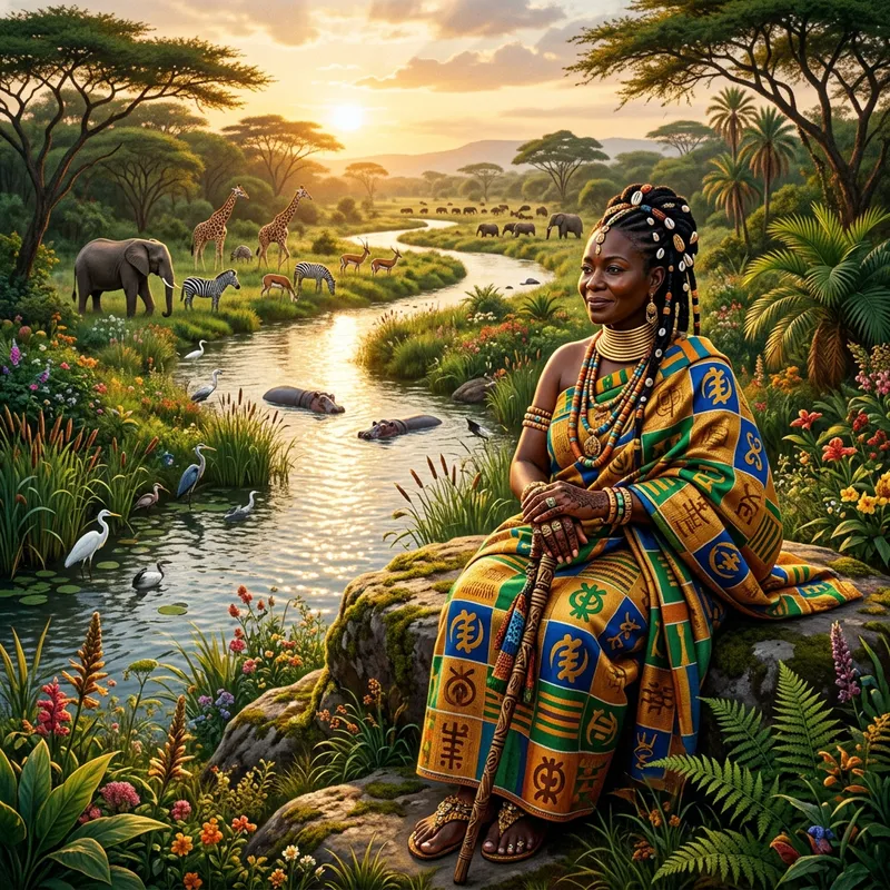 African River Goddess | Majesty & Serenity of Nature